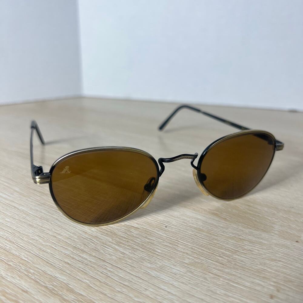 Bausch & Lomb W1551 Sunglasses Black Brushed Gold Brown Lenses 51-25-127